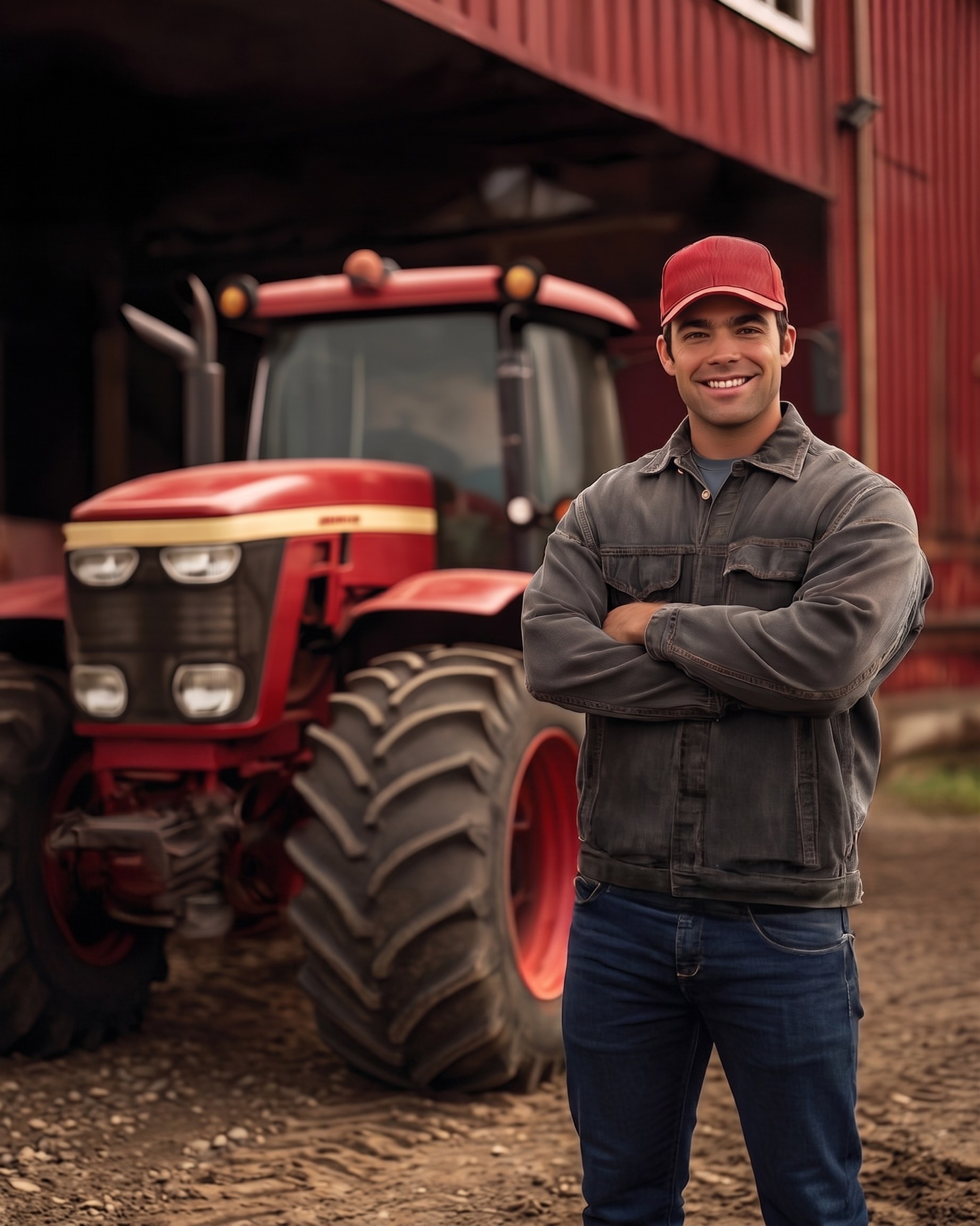 Фермер и трактор febi Agriculture